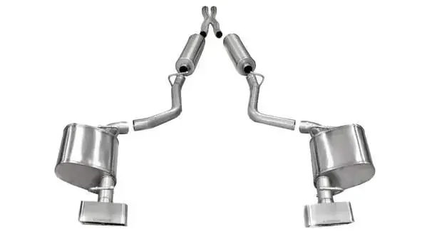 Corsa 14527 2.5″ Dual Rear Exit Sport Catback Exhaust System with GTX2 Polished Tips (2011-2014 Challenger 5.7L)