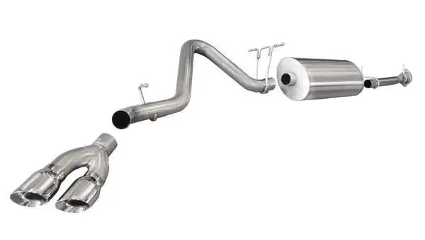 Corsa 14792 3″ Single Side Exit Sport Catback Exhaust with 4.0″ Polished Tips (2011-2014 Silverado / Sierra 144.2″ Wheelbase – Ext / Std)