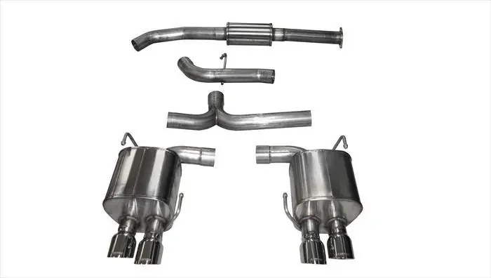 Corsa 14857 3.0 Inch Cat-Back Sport Dual Rear Exhaust 3.5 Inch Polished Tips 15-Present Subaru WRX/WRX STI 2.0L/2.5L Turbo Stainless Steel Corsa Performance