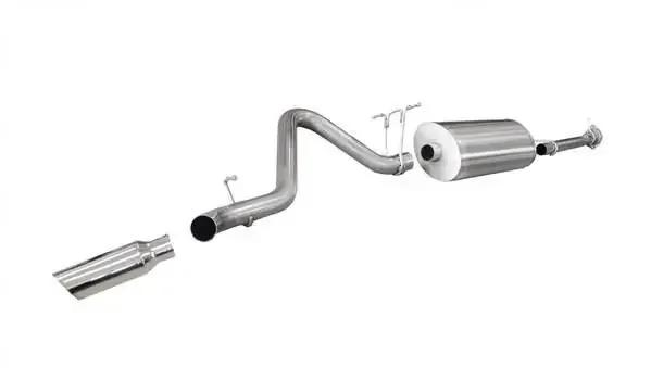 Corsa 24792 3″ Single Side Exit Sport Catback Exhaust with 4.0″ Polished Slash Cut Tip (2011-2014 Silverado / Sierra 144.2″ Wheelbase – Ext / Reg)