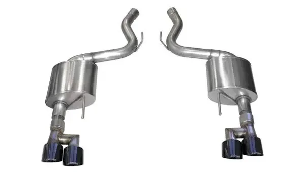 Corsa 3.0″ Cat-Back Exhaust HH-Pipe with 4.0″ Black Quad Tips – Xtreme (2018-2023 Mustang GT No Valves) – 21039BLK-14502