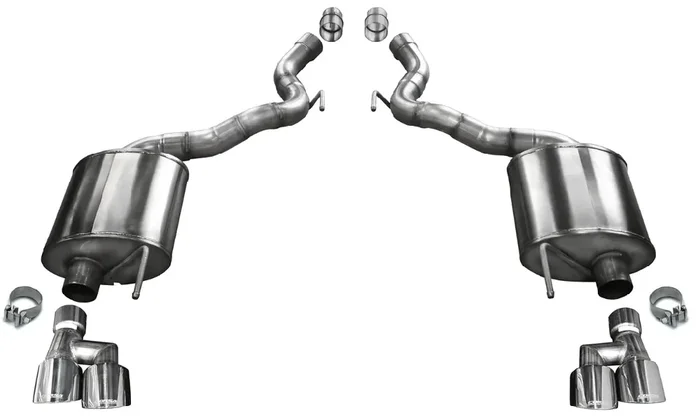 Corsa 3.0″ Cat-Back Exhaust HH-Pipe with 4.0″ Polished Quad Tips – Xtreme (2018-2023 Mustang GT Convertible – No Valves) – 21050-14502