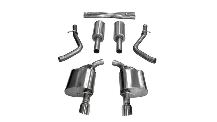 Corsa Charger Cat Back Exhaust 17-18 Dodge Charger 5.7L V8 4.5 Inch Polished Tip Extreme Sound – 21004