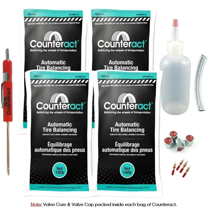 Counteract Diyk-5 Do It Yourself Tire/Wheel Balancing Beads Kit – Off -Road, Light Duty Truck Tires, (4) 5Oz Diy Bead Bags, (4)