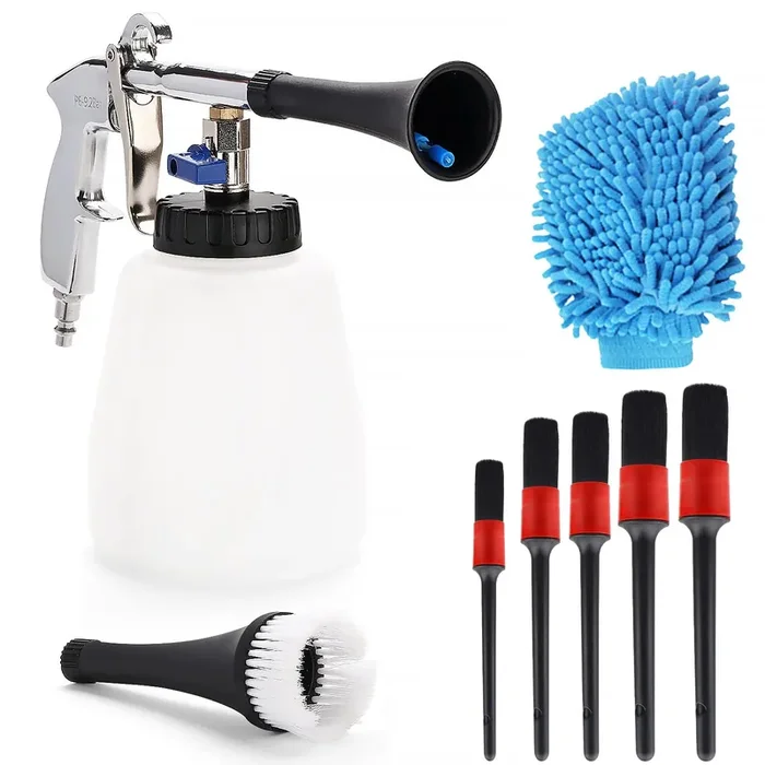 Cprosp Tornado Black Car Cleaning Gun, High Pressure Car Cleaning Gun Jet Cleaner Interior