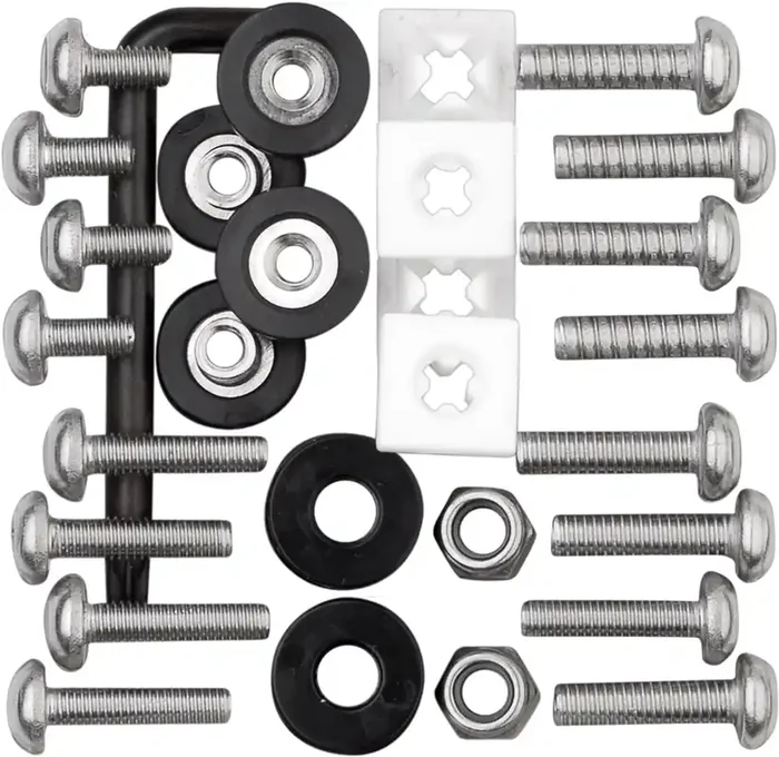 Cruiser Accessories 81500 Locking Fasteners License Plate Frame Hardware, Ultimate Kit-Stainless Star Pin