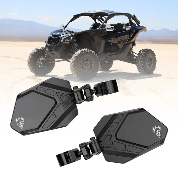 Cuero Pro Black 1.75‘ – Side Mirrors For Utv Set – Utv Mirror Set Includes 2 Mirrors – Compatible With Bar Size Of 1.75‘ – Rzr Rear View Mirror Built To Go Off-Road