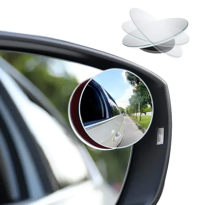 Cuncui 2Pcs Blind Spot Mirror, 360 Degree Adjustabe Hd Glass, 2‘ Round Hd Glass Convex Rear View Mirror, For Any Car, Van, Suv And Trucks.