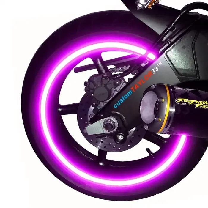Customtaylor33 New Special Edition Purple High Intensity Grade Reflective Copyrighted Safety Rim Tapes, 17‘ (Rim Size For Most Sportsbikes)