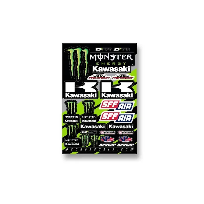 D‘Cor Visuals 40-20-116 Kawasaki Decal Sheet, 1 Pack