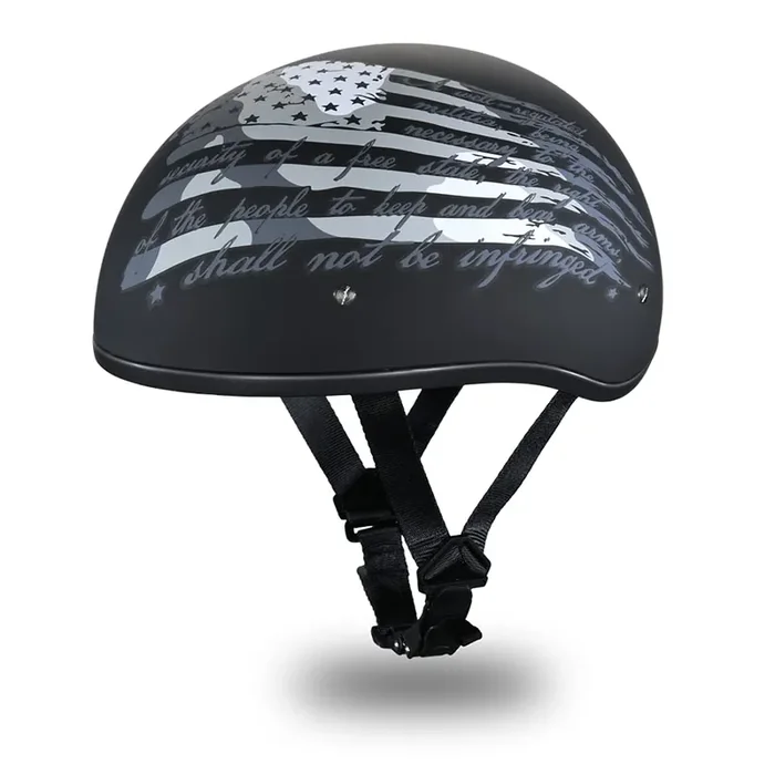 Daytona Helmets Half Skull Cap Motorcycle Helmet – Dot Approved [2Nd Amendment] [2Xl]