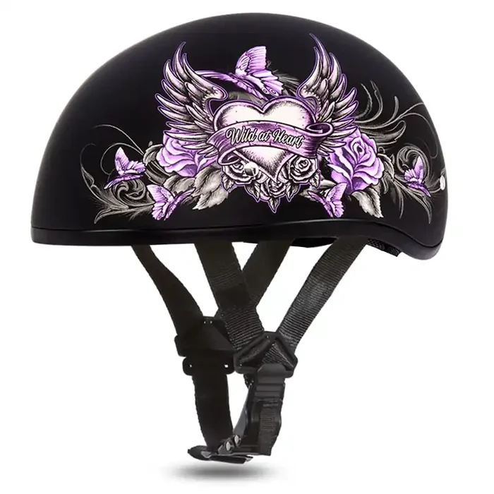 Daytona Helmets Half Skull Cap Motorcycle Helmet – Dot Approved [Wild At Heart] [Xl]