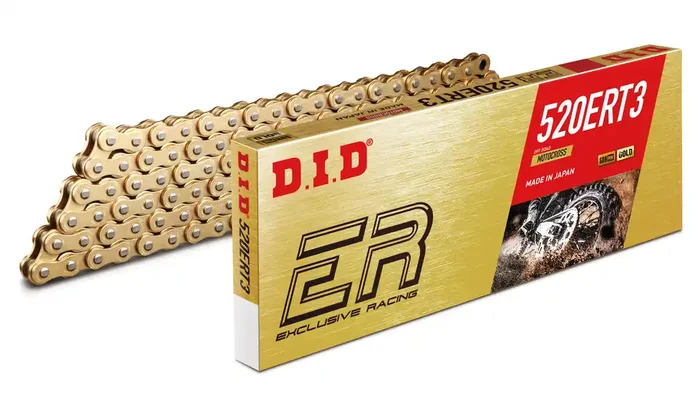 Did (520Ert3-118) Gold 118 Link High Performance Ert3 Series Non-O-Ring Racing Chain With Connecting Link