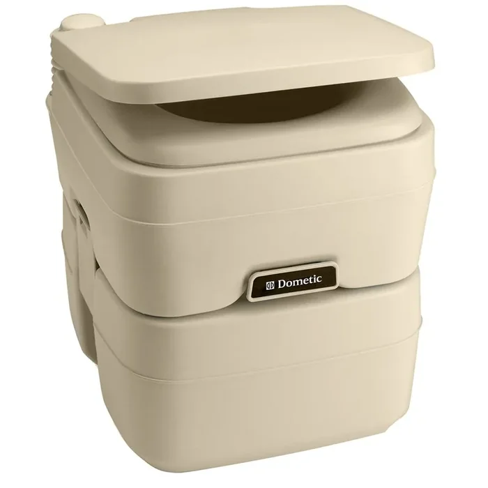 Dometic 965 Msd Portable Toilet W/Mounting Brackets – 5 Gallon – Parchment