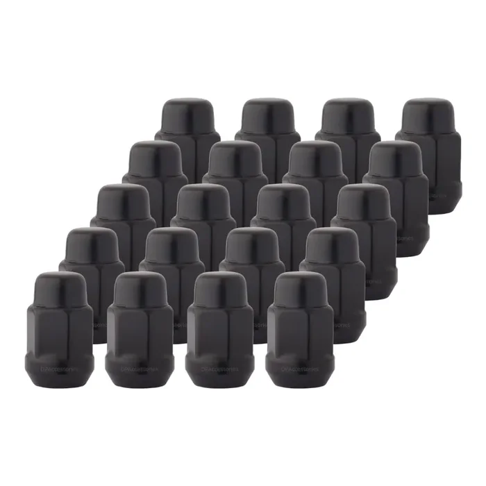 Dpaccessories Black M12X1.5 Lug Nuts – Closed-End Bulge Acorn – 19Mm (3/4‘‘) Hex – Set Of 20 Black Lug Nuts – D3116Bk/20
