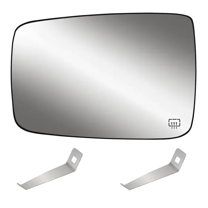 Driver Side Heated Mirror Glass Compatible With 2009-2018 Dodge Ram Pick-Up 1500 2500 – Replace 68079363Aa 68050299Aa – Side View Exterior Convex Mirror W/Backing Plate