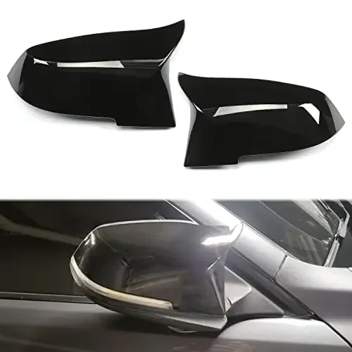 Ecotric Door Mirror Caps Side Mirror Covers Compatible With Bmw F20 F21 F23 F30 F31 F32 F33 F34 F36 F87 X1 E84 Glossy Black Rearview Replacement For 51167292745 51167292746 51162222543 51162222544