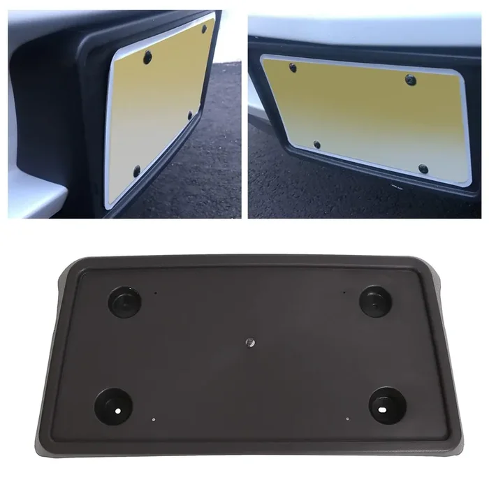 Ecotric Front License Plate Bracket Compatible With 2007-2014 Chevy Silverado 1500 2500 3500 License Plate Frame Holder Replace For 15781554 Gm1068120