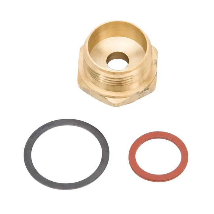 Edelbrock 12415 FITTING FUEL INLET 7/8-20 MALE TO 5/8-18 FEMALE INVERTED FLARE BRASS