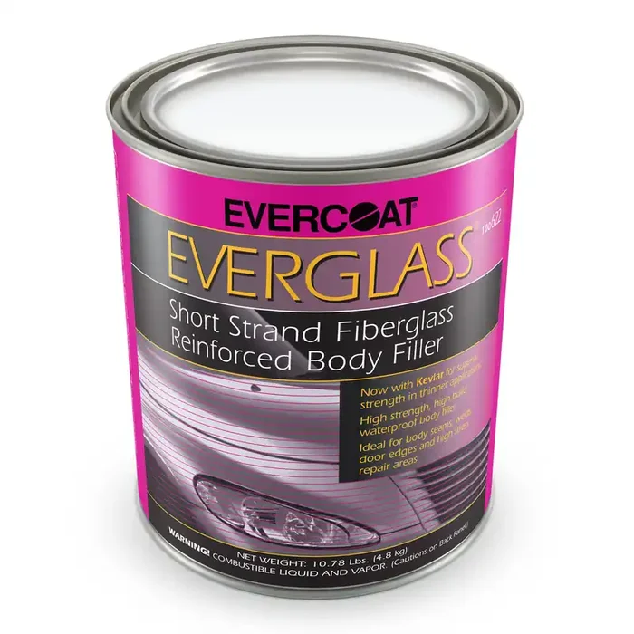 Evercoat Everglass Short Strand Fiberglass Reinforced Filler – Waterproof Filler – 128 Fl Oz