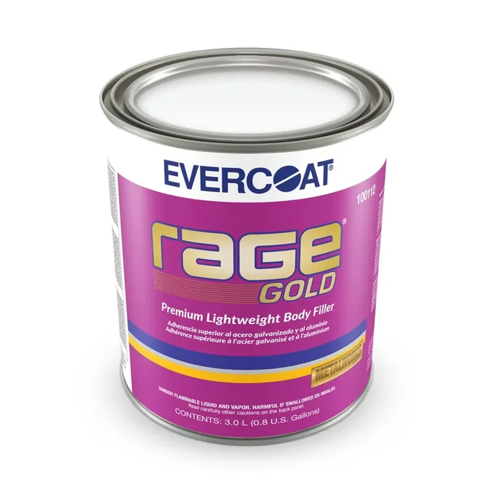 Evercoat Rage Gold Body Filler For Fiberglass, Aluminum & More – Stain-Resistant Filler – 128 Fl Oz