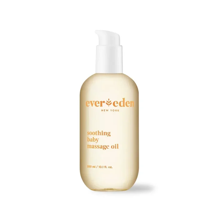 Evereden Soothing Baby Massage Oil 101 Fl Oz All Natural And Clean Baby Care Non-Toxic And Fragrance Free Plant-Based And Org