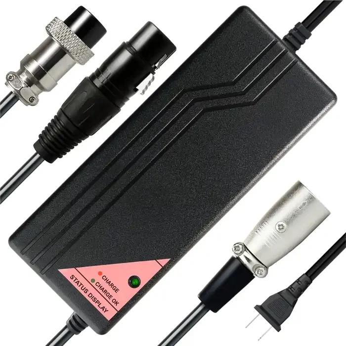 Expertpower 24V 5A Smart Electric Scooter Charger For Lithium Lifepo4 Rechargeable Batteries Xlr Male/Inline Female Go-Go El