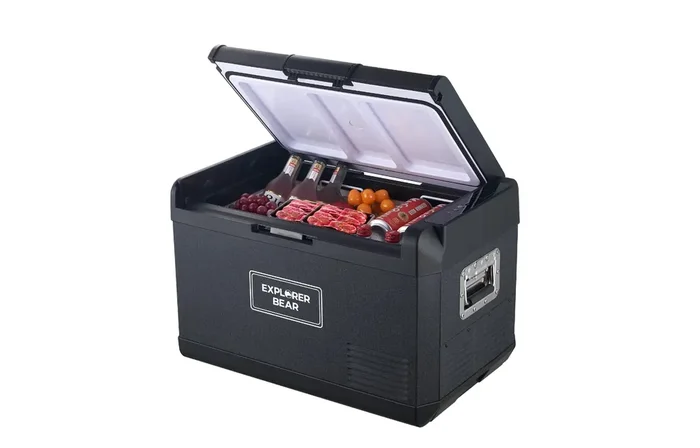 Explorer Bear 12 Volt Refrigerator 12V Car Fridge 50L/52.8Qt 12/24V Dc 110-240V Ac Portable Freezer Compressor Cooler 0?-50? 3-Year Warranty For Truck Van Rv Suv Boat Trailer Travel Road Trips Camping
