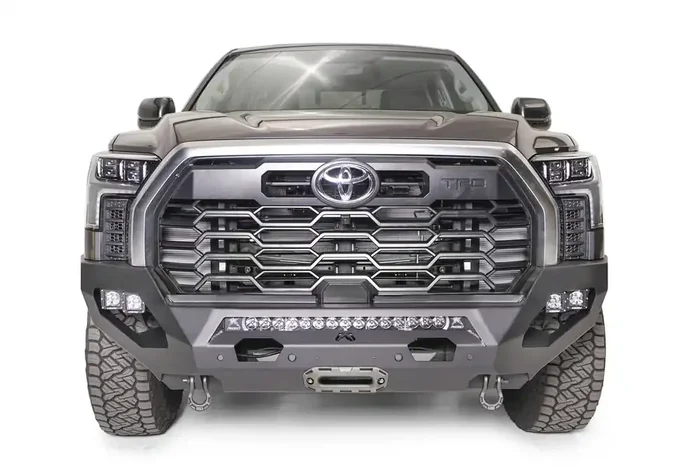 Fab Fours Tt22-X5451-1 Matrix Front Bumper Fits 22-23 Toyota Tundra – 2 Stage Black Powder Coated – No Guard