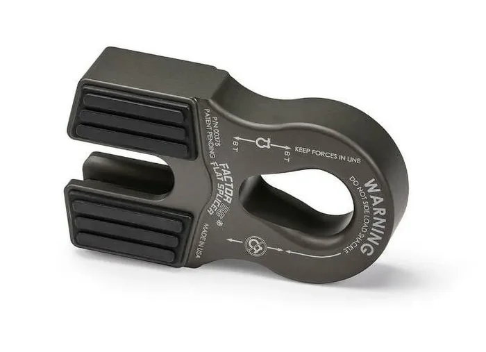 Factor 55 Flat Splicer Low-Profile Design For Synthetic Rope, Fits Synthetic Rope Up To 1/2‘‘ – Gray