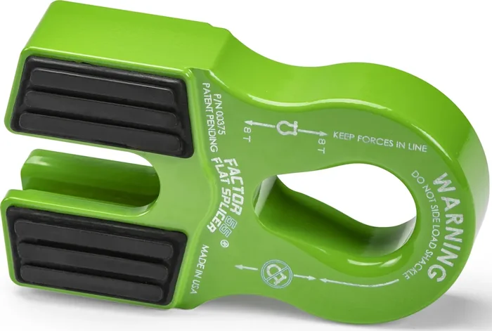 Factor 55 Flat Splicer Low-Profile Design For Synthetic Rope, Fits Synthetic Rope Up To 1/2‘‘ – Green