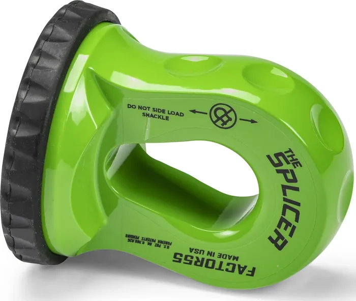 Factor 55 Splicer Synthetic Rope Shackle, Fits Rope Up To 1/2‘‘ – Green