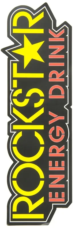 Factory Effex 15-94720 Yellow 1‘ (Rockstar Star Logo) Die-Cut Sticker