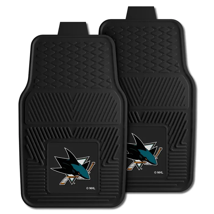 Fanmats Nhl San Jose Sharks 2-Pc Vinyl Heavy Duty Car Mat ,18‘‘X27‘‘