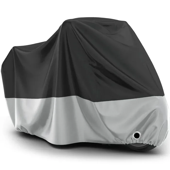 Favoto Motorcycle Cover Waterproof Outdoor – All Season Sun Protection With Lock-Holes Rain Snow Windproof Dustproof Universal Fit Motorbikes Vehicle Moped Cover, 96.5‘ X 41‘ X 50‘