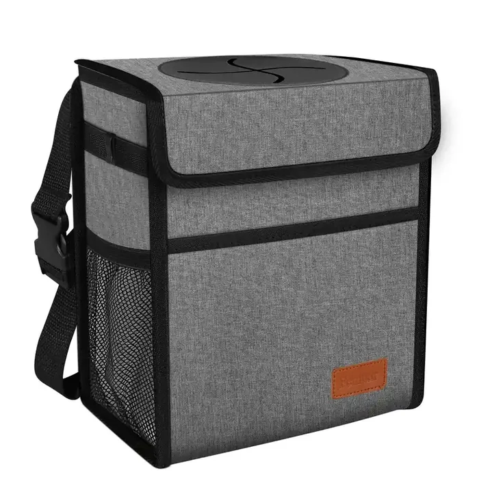 Femuar Car Trash Can Leak Proof Car Trash Bag Waterproof Car Garbage Can With Lid For Suv Front Seat Multipurpose Car Hanging Fo