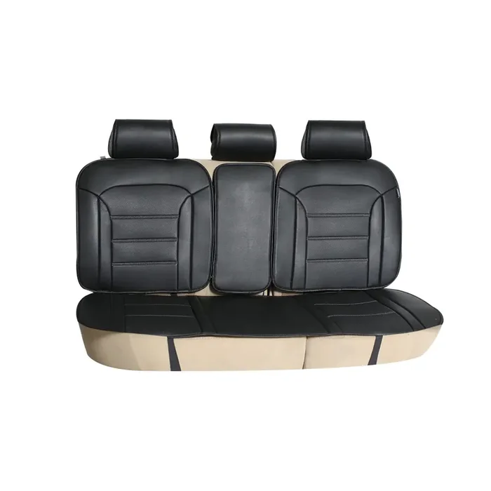 Fh Group Car Seat Cover Cushion – Rear Seat Covers For Cars Trucks Suv, Faux Leather Car Seat Cushions, Waterproof Car Seat Cover Cushion, Universal Fit Car Seat Protector Rear Set Black