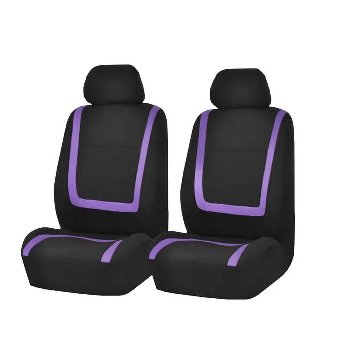 Fh Group Car Seat Covers Front Set In Cloth – Car Seat Covers For Low Back Car Seats With Removable Headrest,Universal Fit,Autom