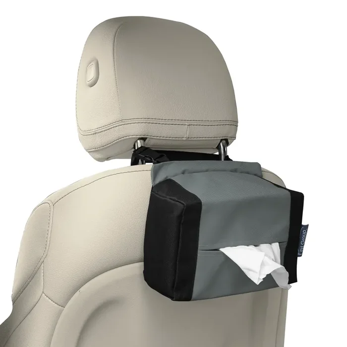 Fh Group E-Z Travel Napkin Tissue Dispenser Holder Fits Most Cars, Suvs, Trucks, And Vans Gray