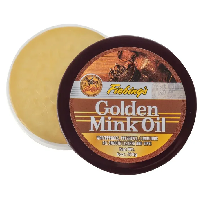 Fiebing‘S Golden Mink Oil For Leather Boots (6 Oz) – Leather Cleaner & Conditioner – Waterproof, Preserve, Soften All Smooth Lea