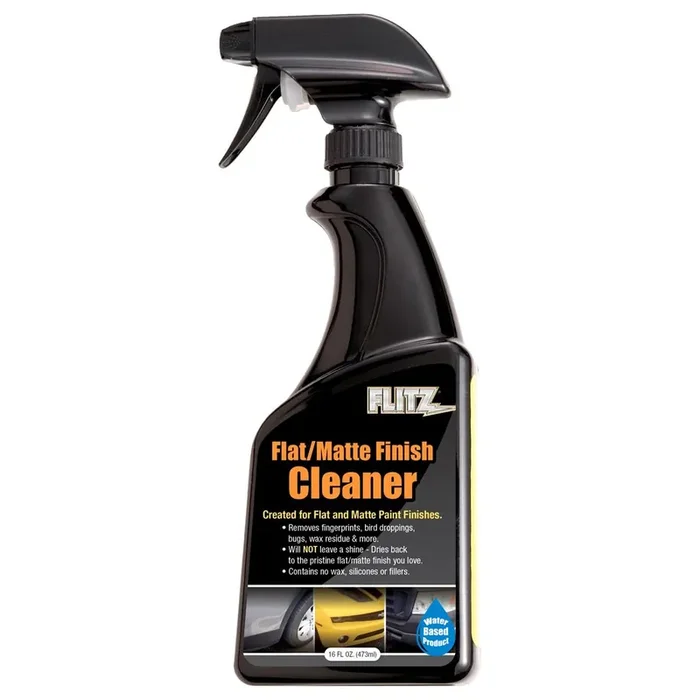 Flitz Flat Matte Finish Cleaner, Matte Spray Paint Wrap For Cars – Removes Dust And Oily Residue – Safe For All Paints – Made In