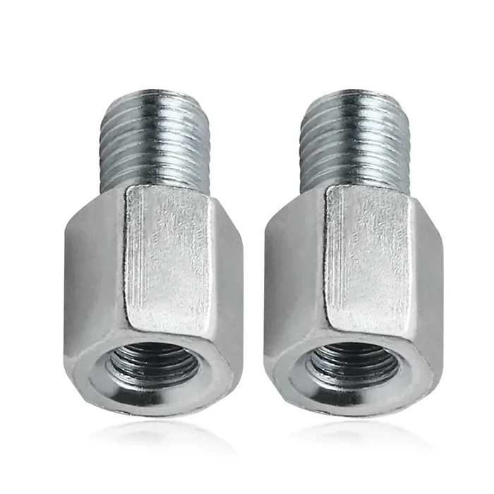 Flypig Universal Motorcycle Rear Mirror Adapters Thread – 10Mm Male To 8Mm Female Clockwise Threaded For Motorcycle Atv Scooter Pit Dirt-Bike Mini-Bike (Pack Of 2)