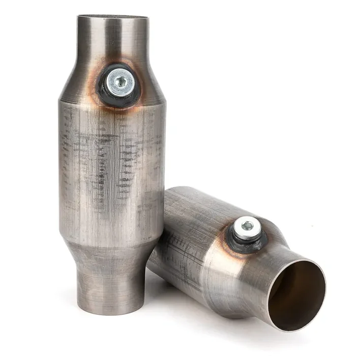 Fomiuzy 2.5 Inch Inlet/Outlet Universal High Flow Front Catalytic Converter Direct-Fit With O2 Port(Epa Compliant)