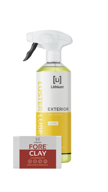 Fore Clay And Luster Lube – Clay Bar Kit, Auto Detailing Clay Bar For Cars, Trucks, Boats, Glass And Plastic. Includes Luster Lube Hydrophobic Lubricant.