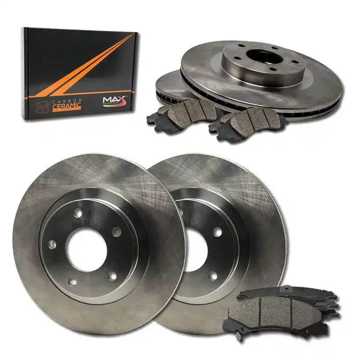 [Front + Rear] Max Brakes Premium Oe Rotors With Carbon Ceramic Pads Kt188743-3