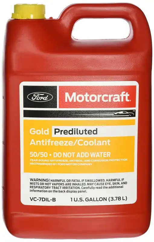 Genuine Ford VC-7DIL-B Gold Antifreeze/Coolant, Pre-Diluted, 1 Gallon – Superior Protection for Your Vehicle‘s Cooling System