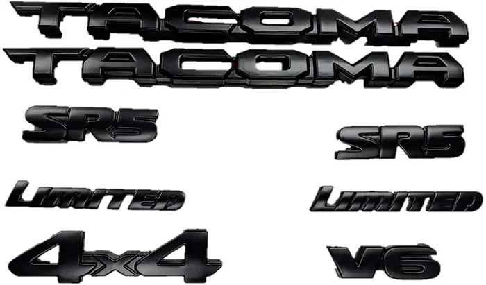 Genuine Toyota 2016 & Newer Tacoma Blackout/Black Emblem Overlays Pt948-35180-02