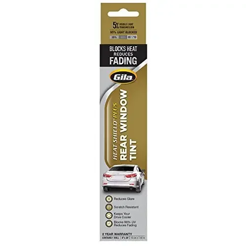 Gila Heat Shield Plus 5% Vlt Rear Window Tint, 6In X 26Ft