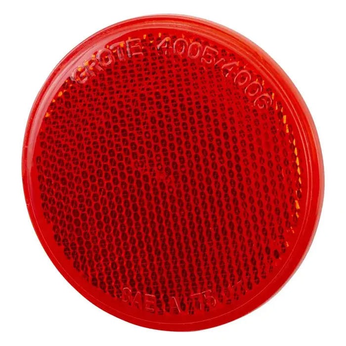 Grote 40062 Red 3‘ Round Sealed Stick-On Reflector
