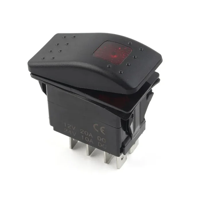 Gzyf 5 Pin 308-1038 Onan Cummins 308-1038 Rv Generator Rocker Abs Start Stop Switch Button Red Lens For Rv Toggle Switches For Cars Trucks Boats Auto Motorcycles (Not A Momentary Switch)